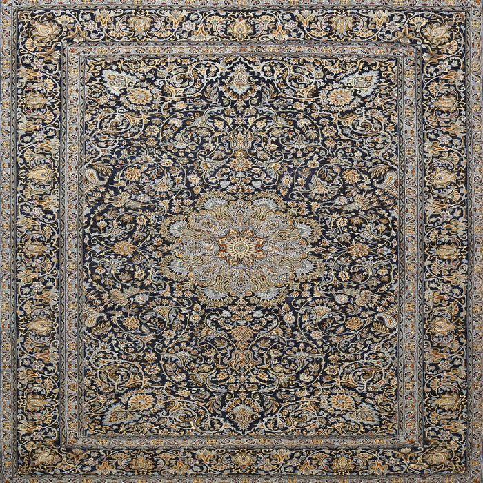 Square Traditional Burgundy Brown Persian Rug, tr269