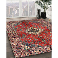 Traditional Orange Salmon Pink Persian Rug, tr2700