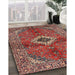 Machine Washable Traditional Orange Salmon Pink Rug in a Family Room, wshtr2700