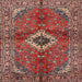 Square Traditional Orange Salmon Pink Persian Rug, tr2700