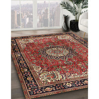 Traditional Saffron Red Persian Rug, tr2701