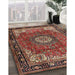 Machine Washable Traditional Saffron Red Rug in a Family Room, wshtr2701