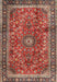 Machine Washable Traditional Tomato Red Rug, wshtr2703