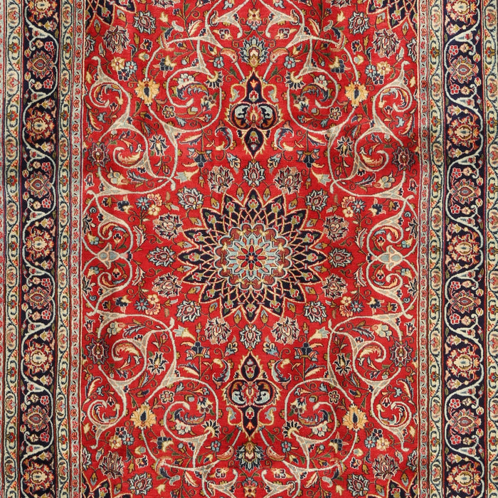 Machine Washable Traditional Tomato Red Rug, wshtr2703