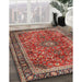 Machine Washable Traditional Tomato Red Rug in a Family Room, wshtr2703