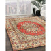 Machine Washable Traditional Chestnut Red Rug in a Family Room, wshtr2704