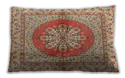 Traditional Classic Rectangular Chestnut Red Lumbar Throw Pillow, 13 inch by 19 inch, lbtr2704