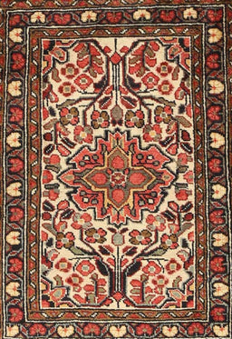 Machine Washable Traditional Saffron Red Rug, wshtr2705