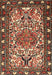 Machine Washable Traditional Saffron Red Rug, wshtr2705