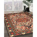 Traditional Saffron Red Persian Rug in Family Room, tr2705