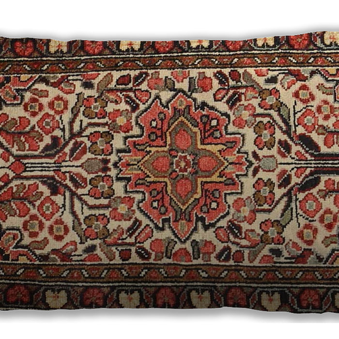 Traditional Classic Rectangular Saffron Red Lumbar Throw Pillow, 13 inch by 19 inch, lbtr2705