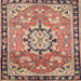 Square Traditional Chestnut Brown Persian Rug, tr2706