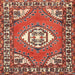 Square Traditional Light Copper Gold Persian Rug, tr2707