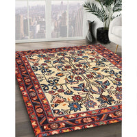 Traditional Brown Red Animal Rug, tr2709