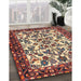 Traditional Brown Red Animal Rug in Family Room, tr2709