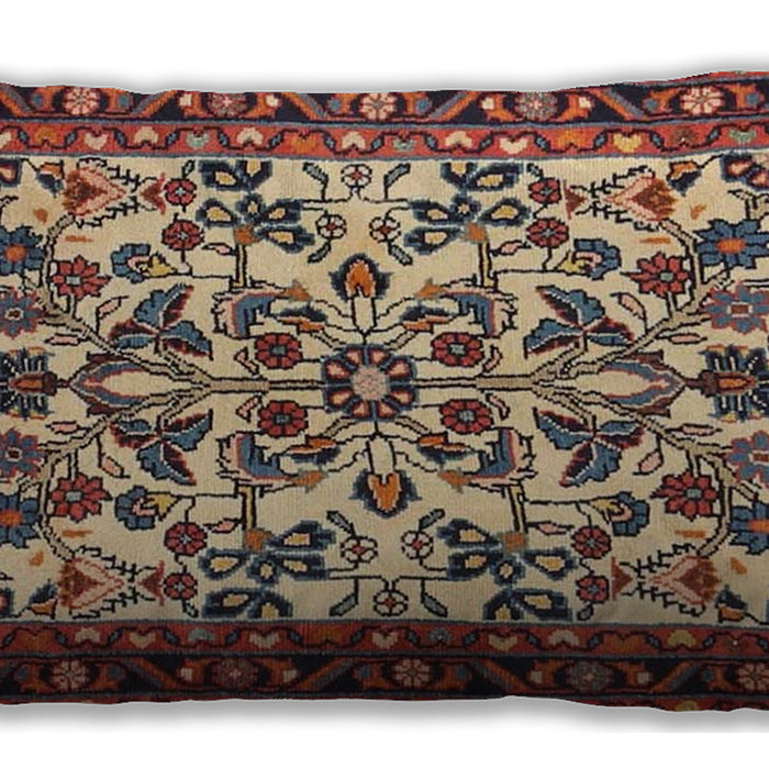 Traditional Classic Rectangular Brown Red Lumbar Throw Pillow, 13 inch by 19 inch, lbtr2709