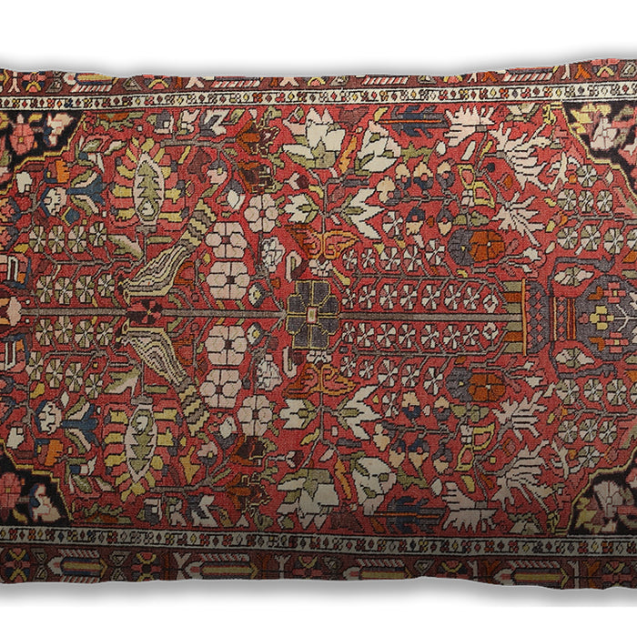 Traditional Classic Rectangular Tangerine Pink Lumbar Throw Pillow, 13 inch by 19 inch, lbtr270