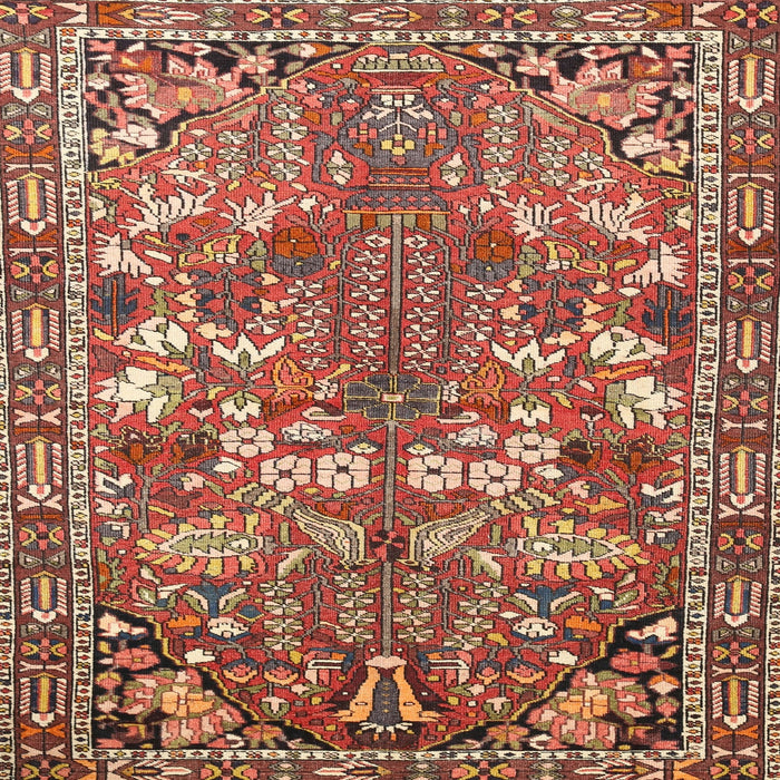 Square Traditional Tangerine Pink Animal Rug, tr270