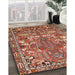 Machine Washable Traditional Tangerine Pink Rug in a Family Room, wshtr270