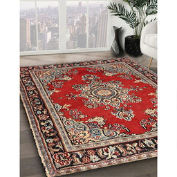 Traditional Red Persian Rug in Family Room, tr2710