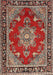 Machine Washable Traditional Tomato Red Rug, wshtr2710