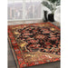 Machine Washable Traditional Saffron Red Rug in a Family Room, wshtr2711