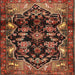 Square Traditional Saffron Red Persian Rug, tr2711