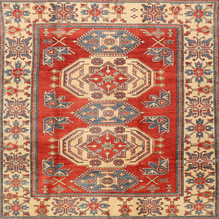 Round Machine Washable Traditional Red Rug, wshtr2713