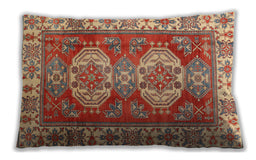 Traditional Classic Rectangular Red Lumbar Throw Pillow, 13 inch by 19 inch, lbtr2713