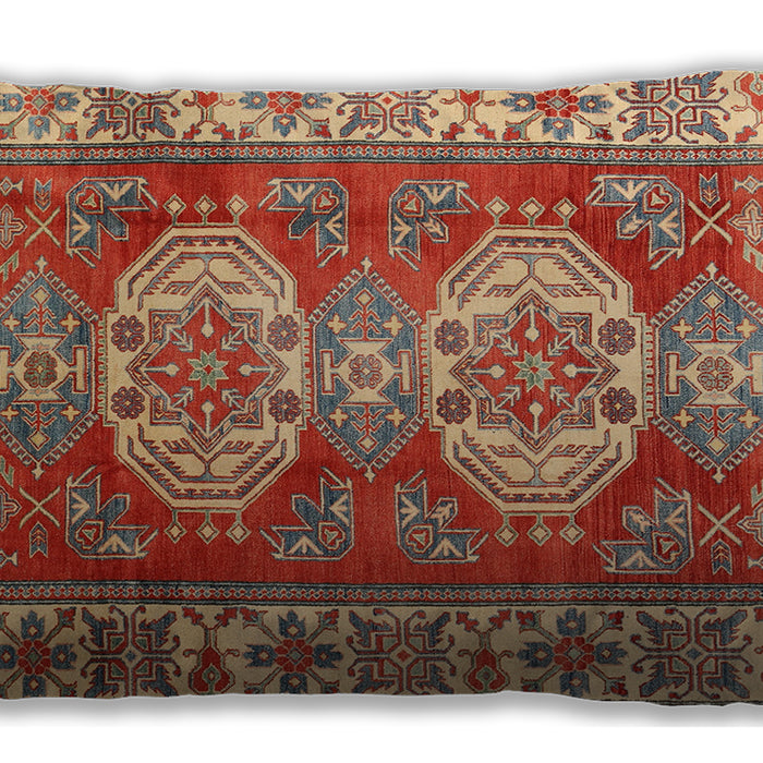 Traditional Classic Rectangular Red Lumbar Throw Pillow, 13 inch by 19 inch, lbtr2713