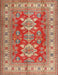 Traditional Red Geometric Rug, tr2715