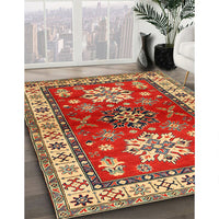 Traditional Metallic Gold Geometric Rug, tr2718