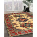 Traditional Fire Brick Red Geometric Rug in Family Room, tr2719