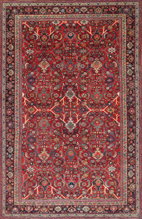 Machine Washable Traditional Dark Almond Brown Rug, wshtr271