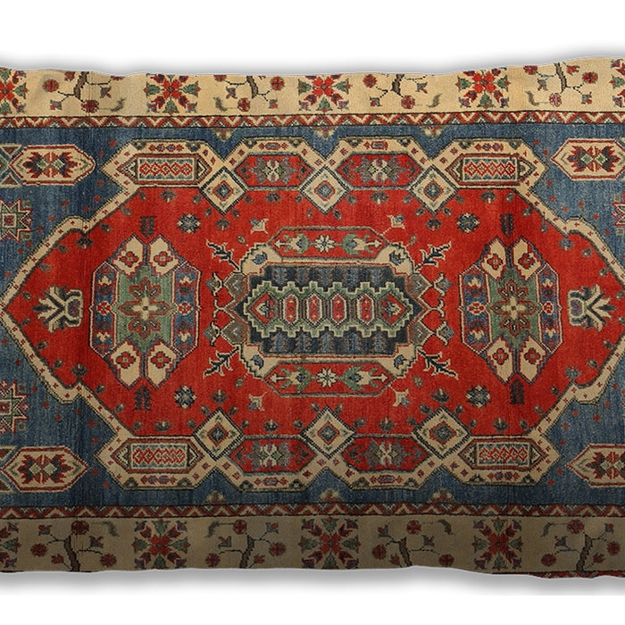 Traditional Classic Rectangular Fire Brick Red Lumbar Throw Pillow, 13 inch by 19 inch, lbtr2720
