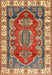 Traditional Fire Brick Red Geometric Rug, tr2720