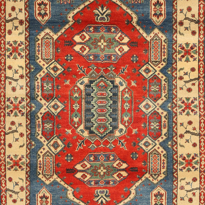 Traditional Fire Brick Red Geometric Rug, tr2720