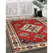 Traditional Red Geometric Rug in Family Room, tr2723