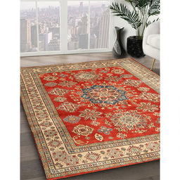 Traditional Red Persian Rug in Family Room, tr2724