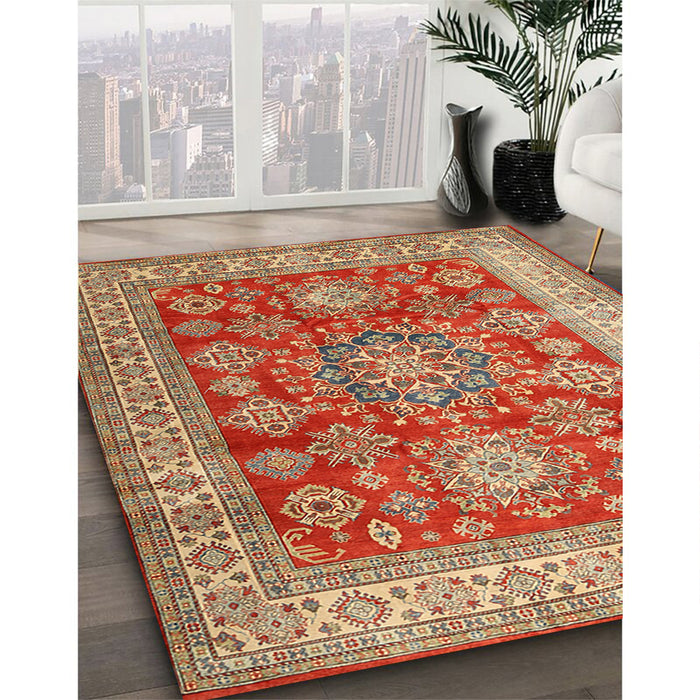 Traditional Red Persian Rug in Family Room, tr2724