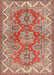 Machine Washable Traditional Red Rug, wshtr2726