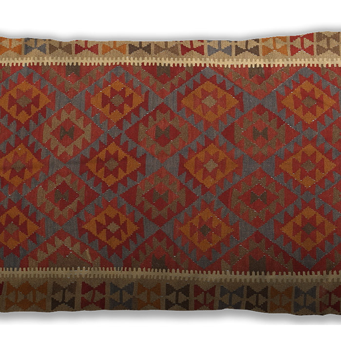 Traditional Classic Rectangular Red Lumbar Throw Pillow, 13 inch by 19 inch, lbtr2728