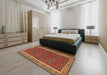 Traditional Red Southwestern Rug in a Bedroom, tr2728