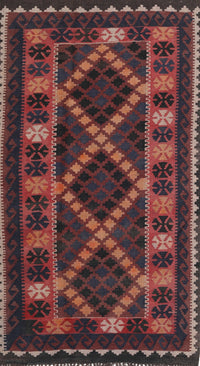 Machine Washable Traditional Chestnut Brown Rug, wshtr2729