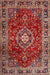 Machine Washable Traditional Orange Salmon Pink Rug, wshtr2732