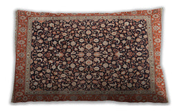 Traditional Classic Rectangular Vermilion Red Lumbar Throw Pillow, 13 inch by 19 inch, lbtr2735