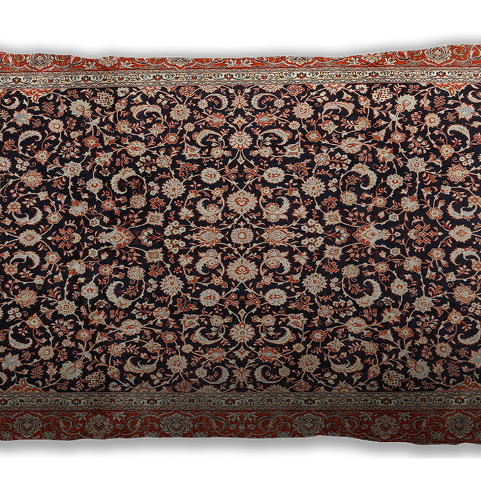 Traditional Classic Rectangular Vermilion Red Lumbar Throw Pillow, 13 inch by 19 inch, lbtr2735