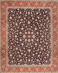 Machine Washable Traditional Vermilion Red Rug, wshtr2735