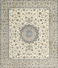 Machine Washable Traditional Sage Green Rug, wshtr2736