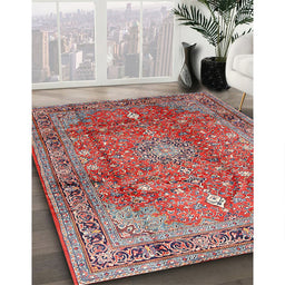Traditional Red Persian Rug in Family Room, tr2737